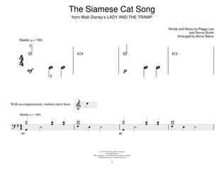 Book cover for The Siamese Cat Song (from Lady And The Tramp) (arr. Mona Rejino)