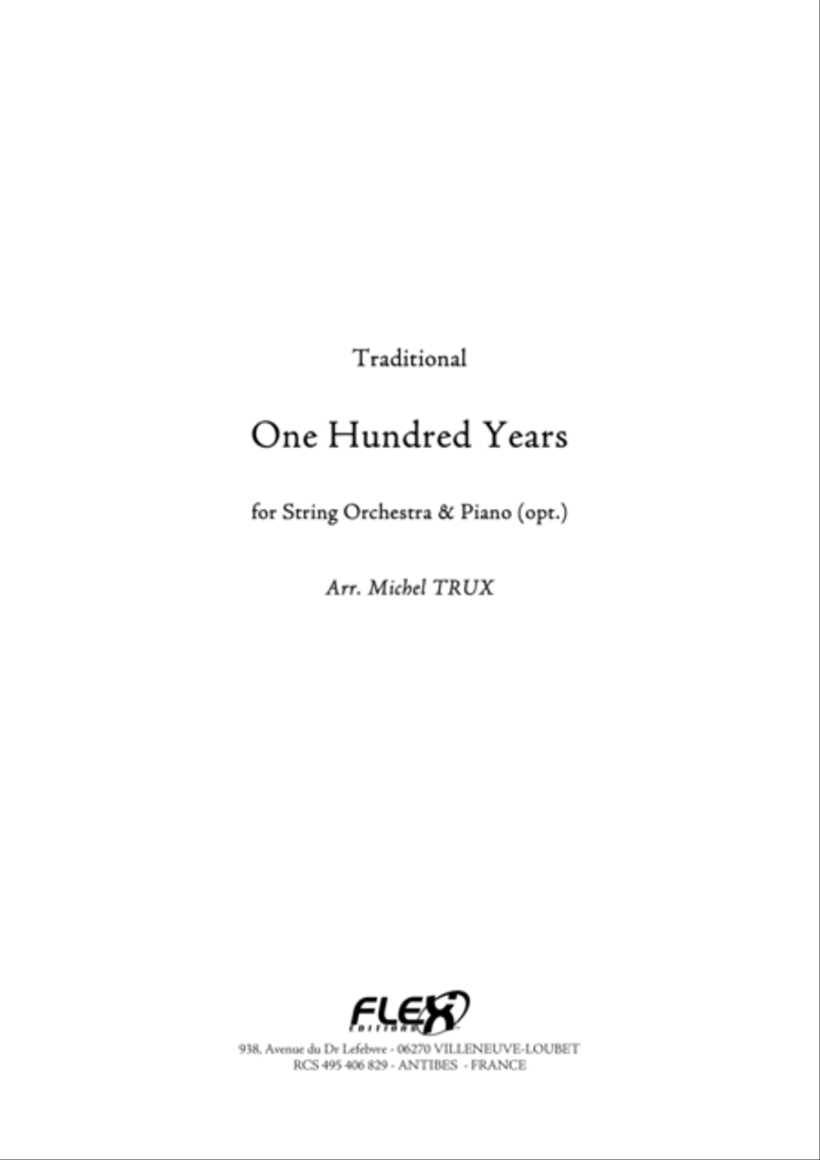 One Hundred Years One Hundred Years String Orchestra scores gallery preview page 1