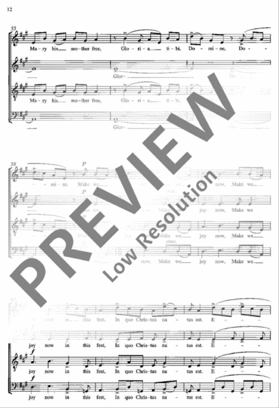 Three Carols 4-Part scores gallery preview page 15