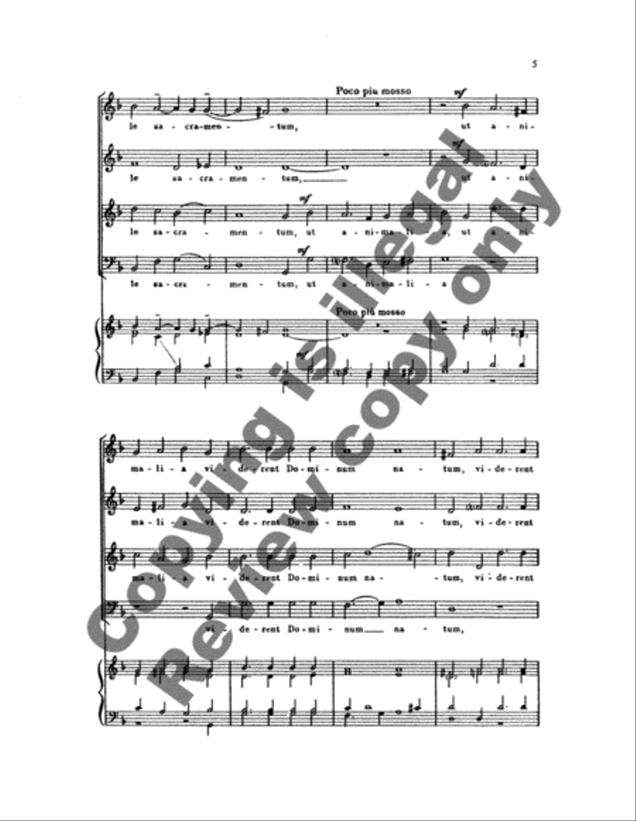 O Magnum Mysterium 4-Part scores gallery preview page 8