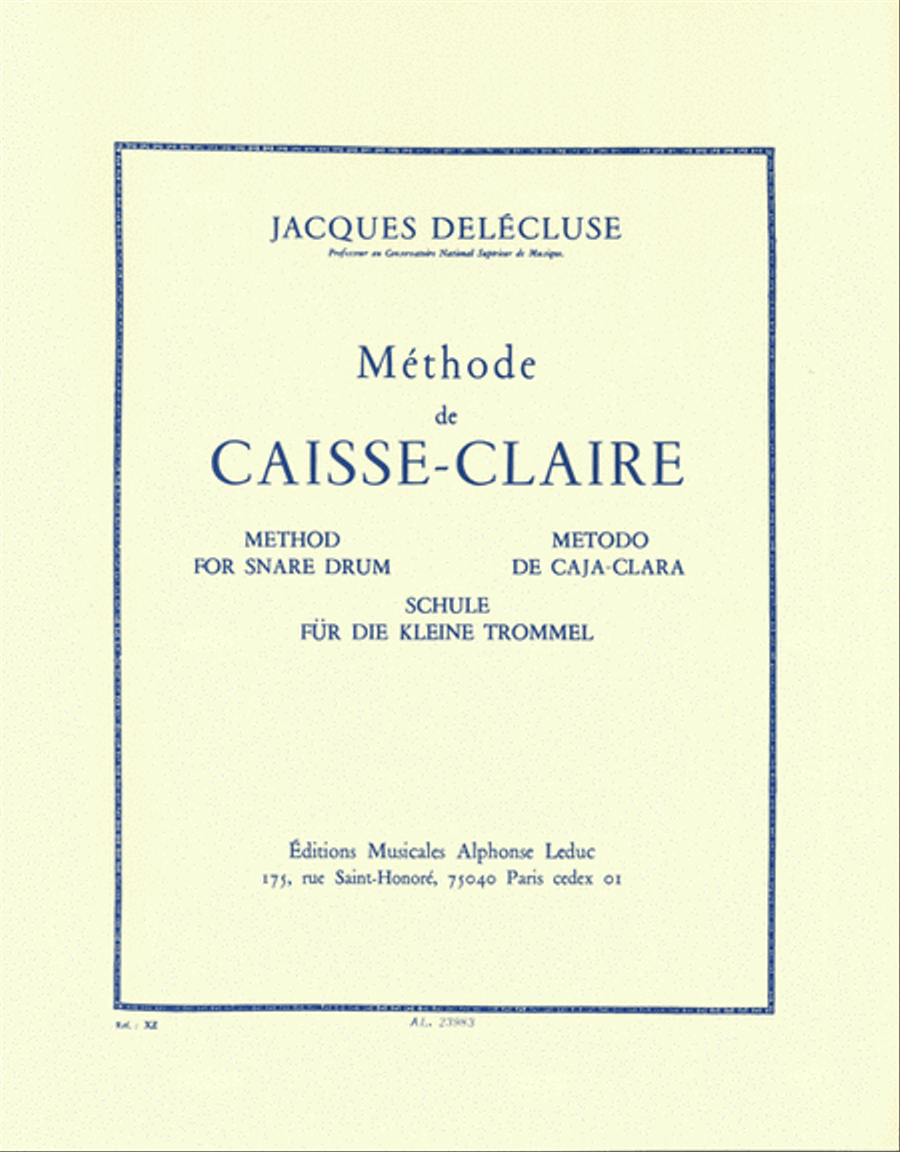 Methode De Caisse-Claire Percussion scores gallery preview page 1