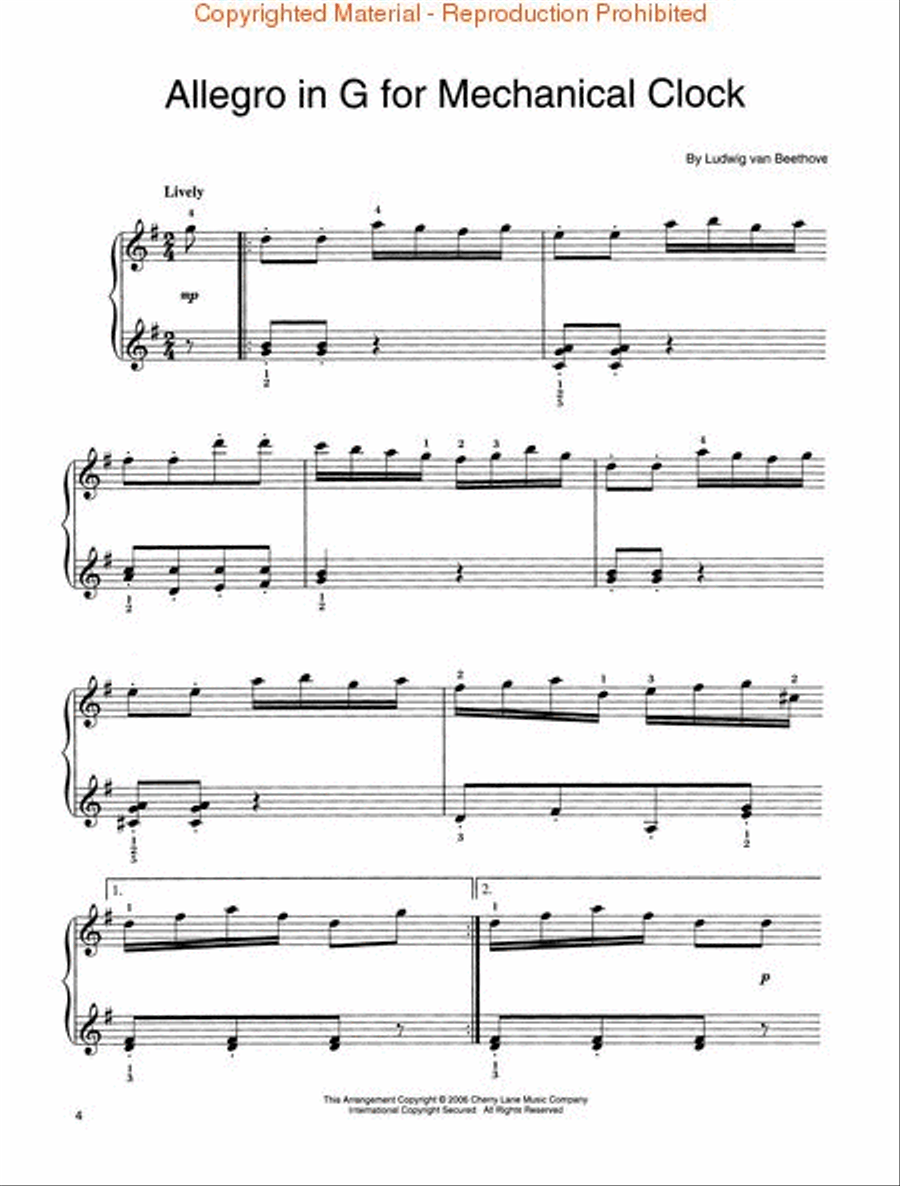 Beethoven's Most Beautiful Melodies Easy Piano scores gallery preview page 2