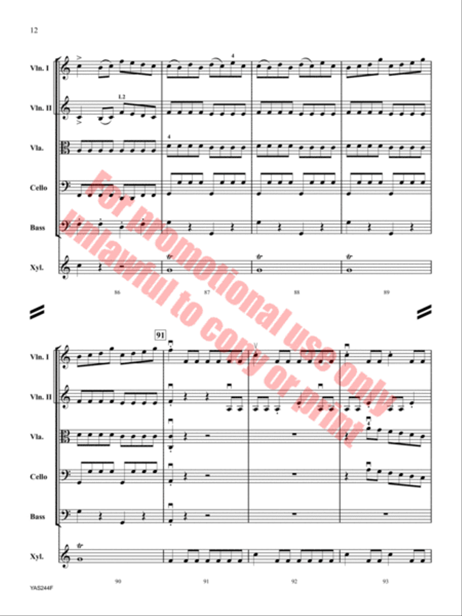 Fossils and Finale Orchestra scores gallery preview page 12