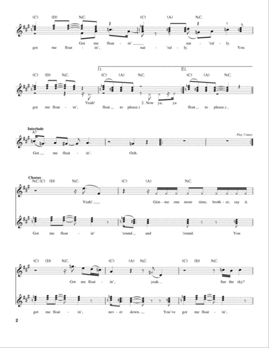 You Got Me Floatin' Acoustic Guitar scores gallery preview page 2