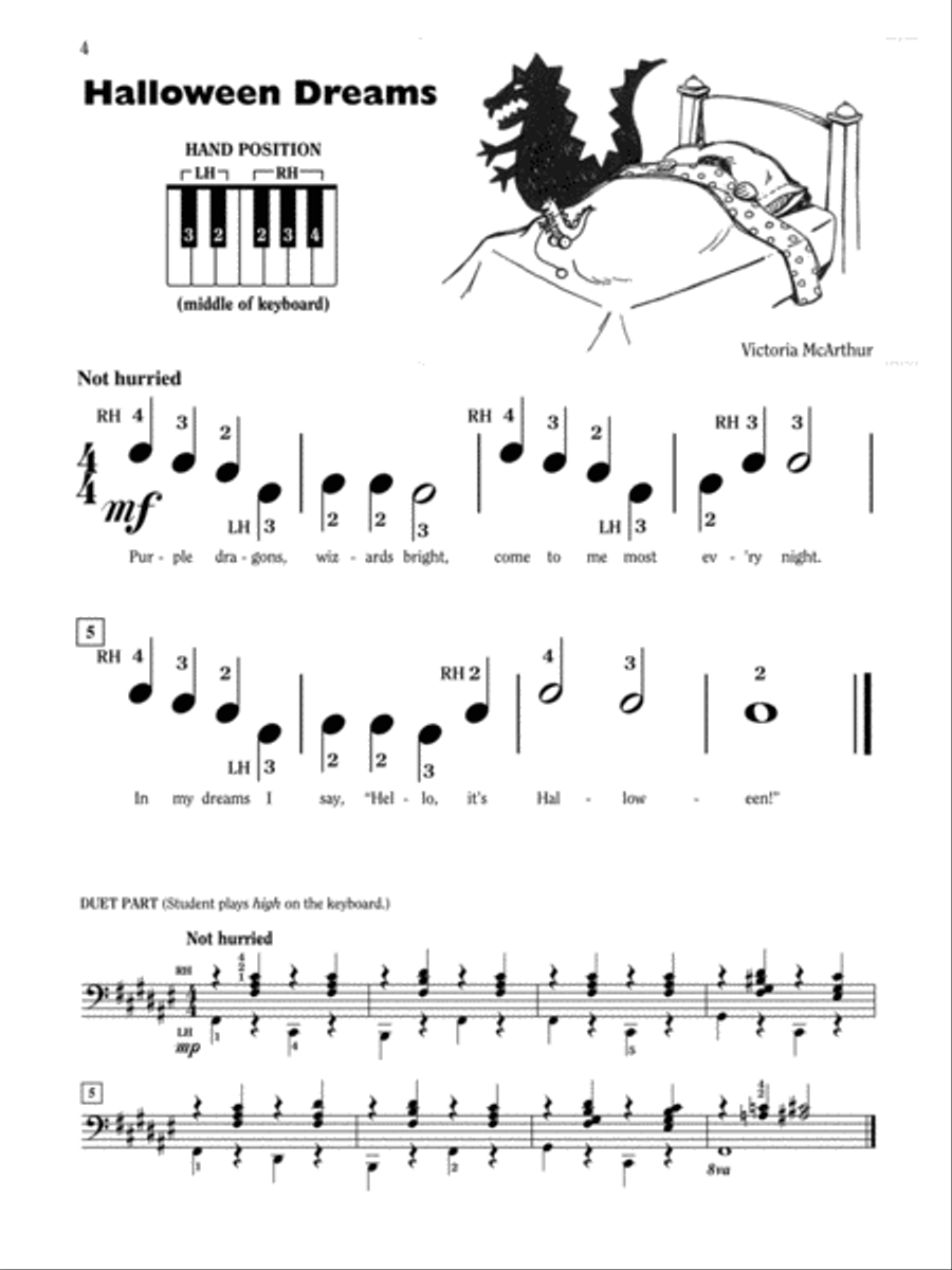Let's Celebrate Halloween!, Pre-reading Easy Piano scores gallery preview page 2