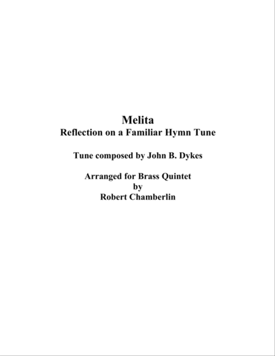 Melita: Reflection on a Familiar Hymn Tune Brass Ensemble scores gallery preview page 1