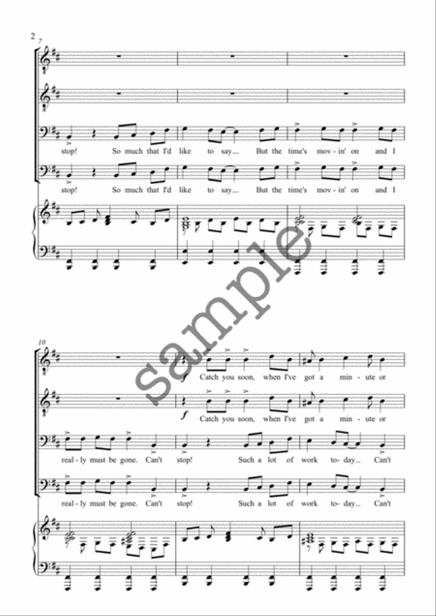 Sing for Your Life TTBB scores gallery preview page 2