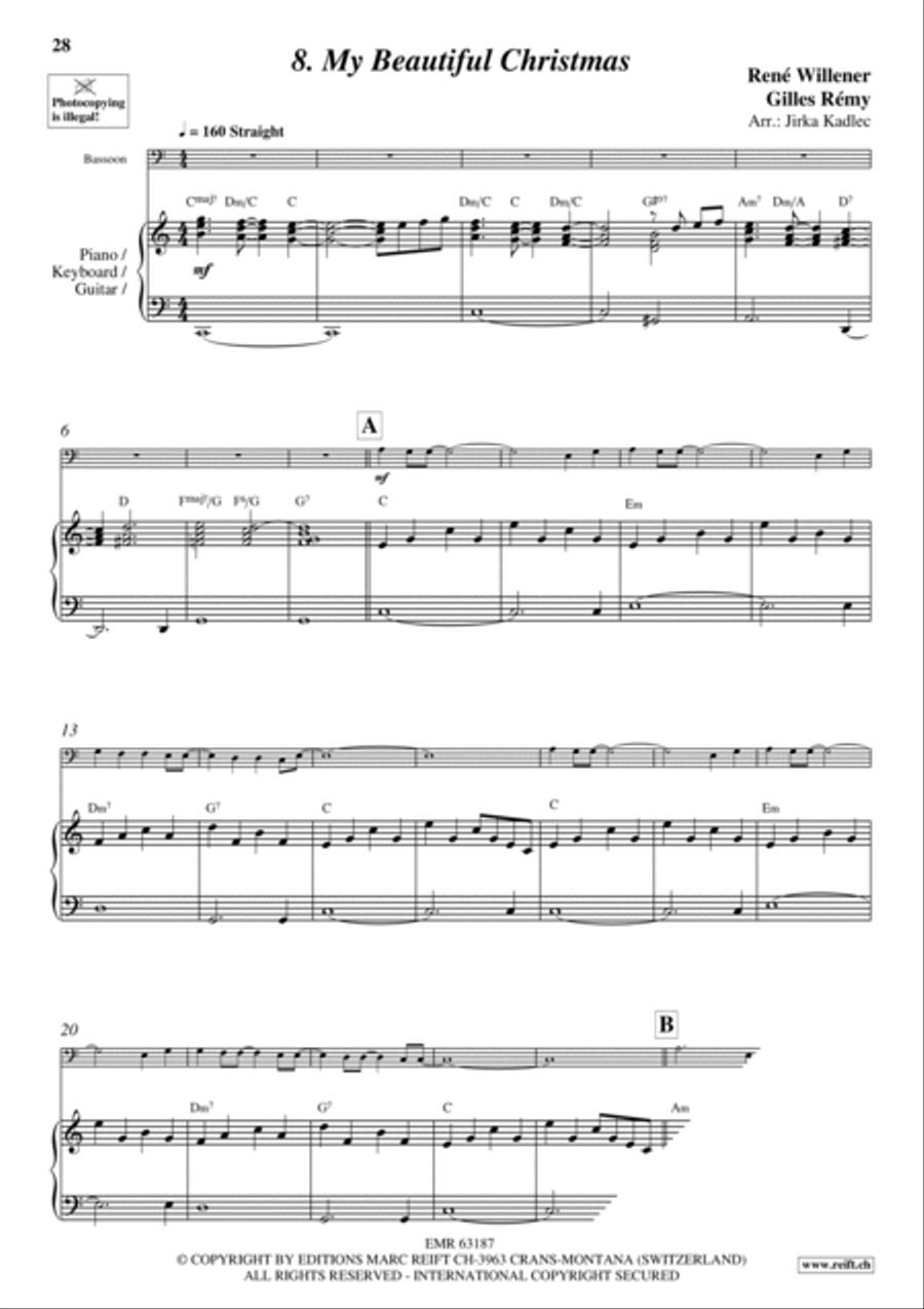 12 Christmas Highlights 12 Christmas Highlights Bassoon Solo scores gallery preview page 11