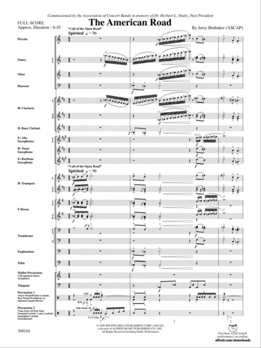 The American Road: Score Concert Band scores gallery preview page 3