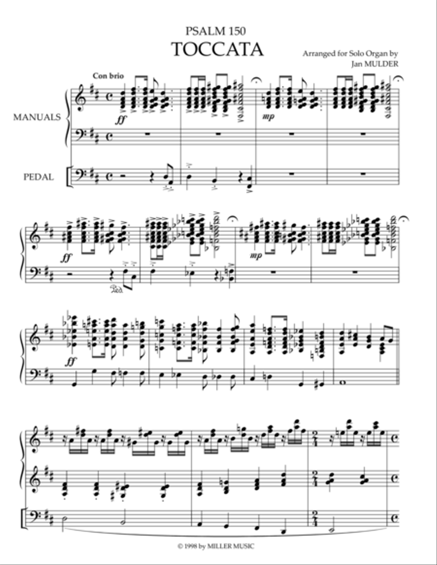 Psalm 150 Organ Solo scores gallery preview page 1