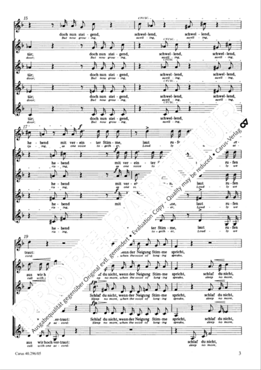 Soft approaching, in the silence of the darkness (Standchen) SSAA scores gallery preview page 4