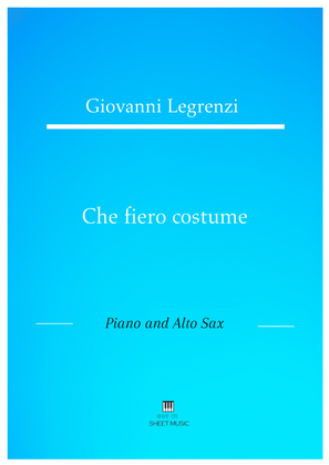 Legrenzi - Che fiero costume (Piano and Alto Sax)