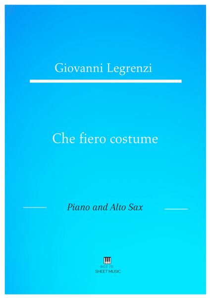 Legrenzi - Che fiero costume (Piano and Alto Sax) image number null