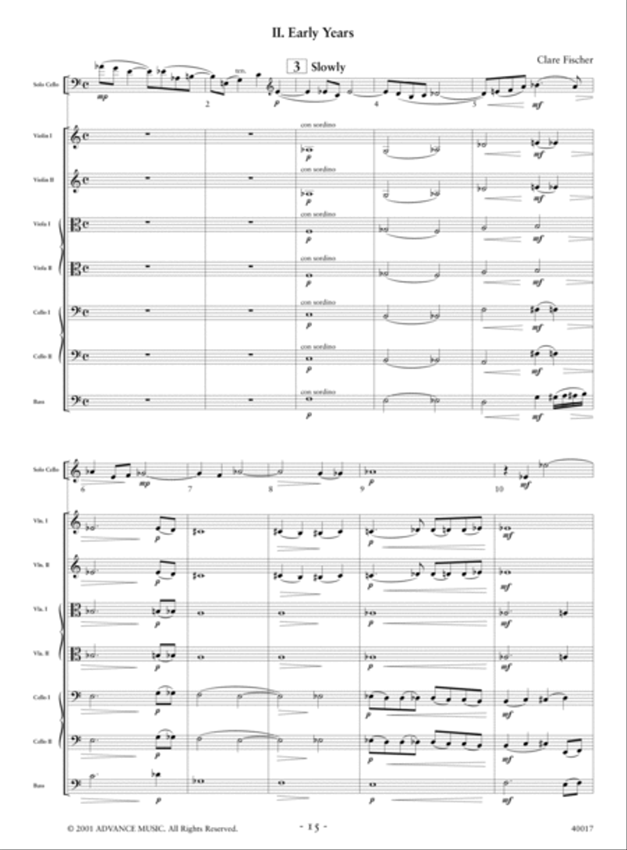 Suite for Cello and String Orchestra String Orchestra scores gallery preview page 11