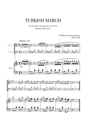 W. A. Mozart - Turkish March (Alla Turca) for French Horn, Bassoon and Piano