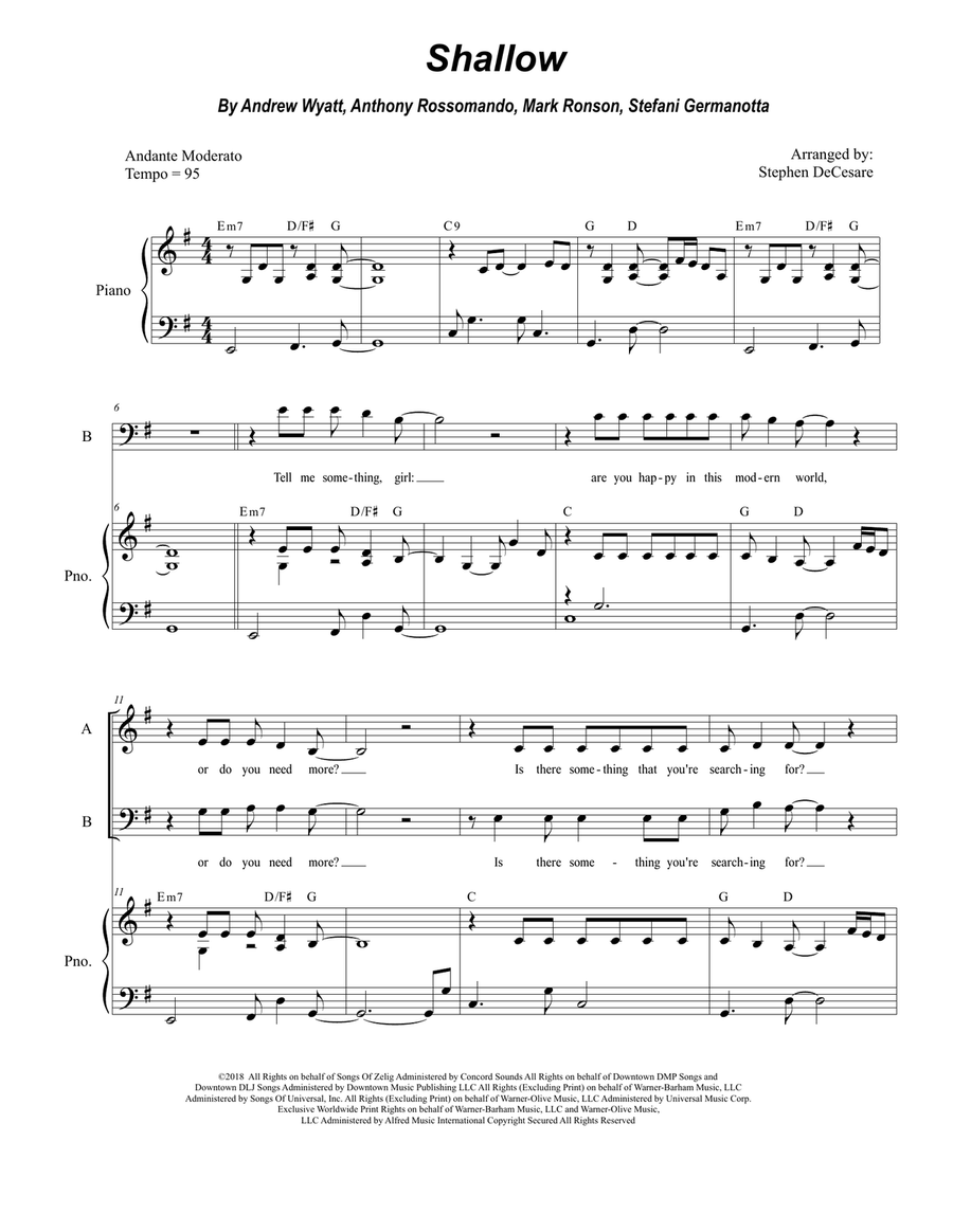 Shallow 3-Part scores gallery preview page 1