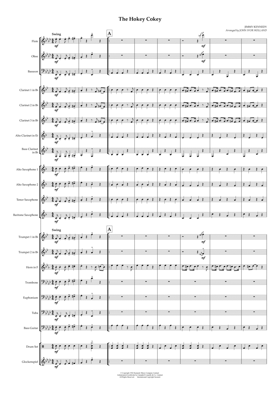 The Hokey Cokey The Hokey Cokey Concert Band scores gallery preview page 1
