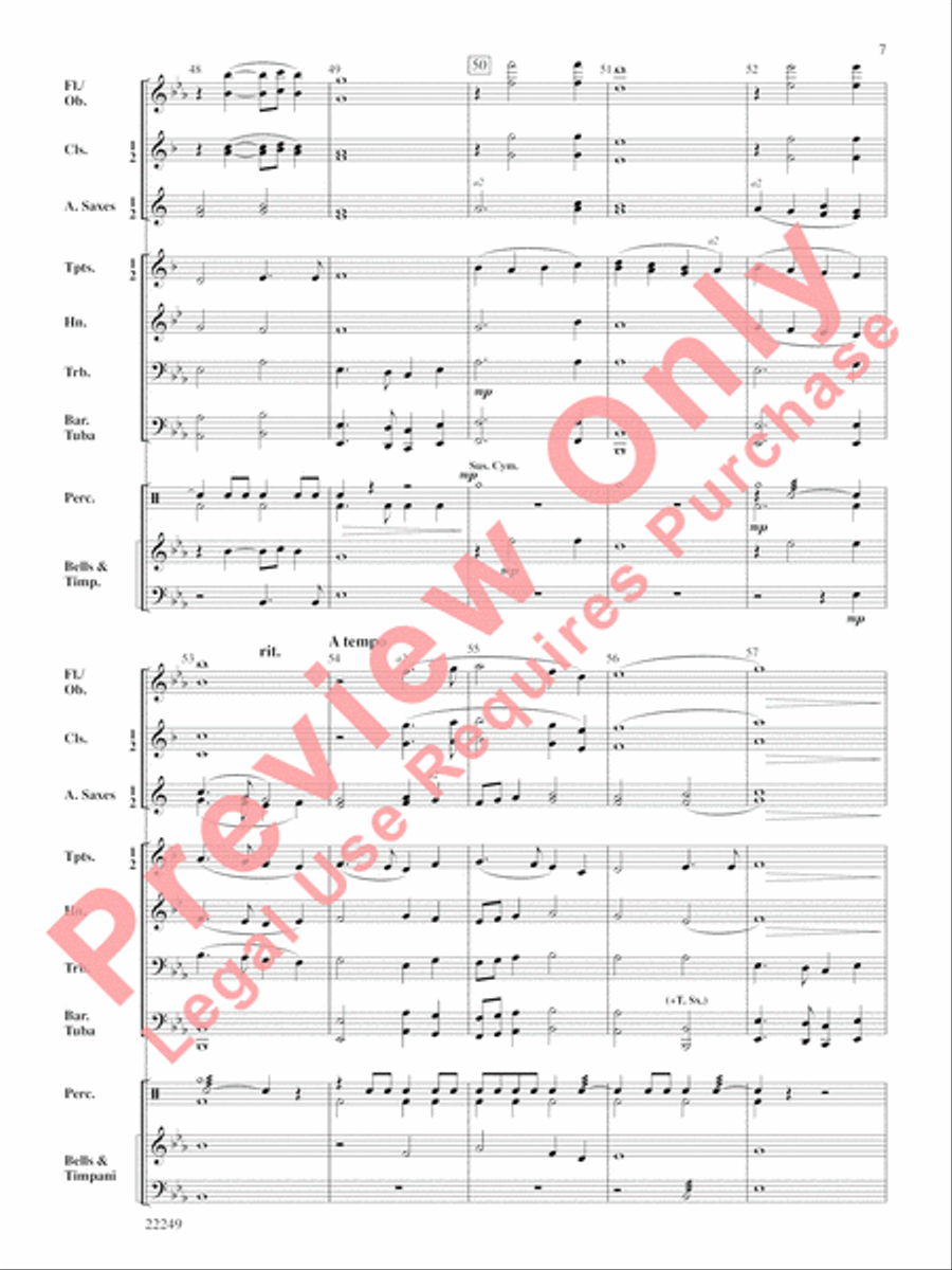 All Through the Silent Night Concert Band scores gallery preview page 8