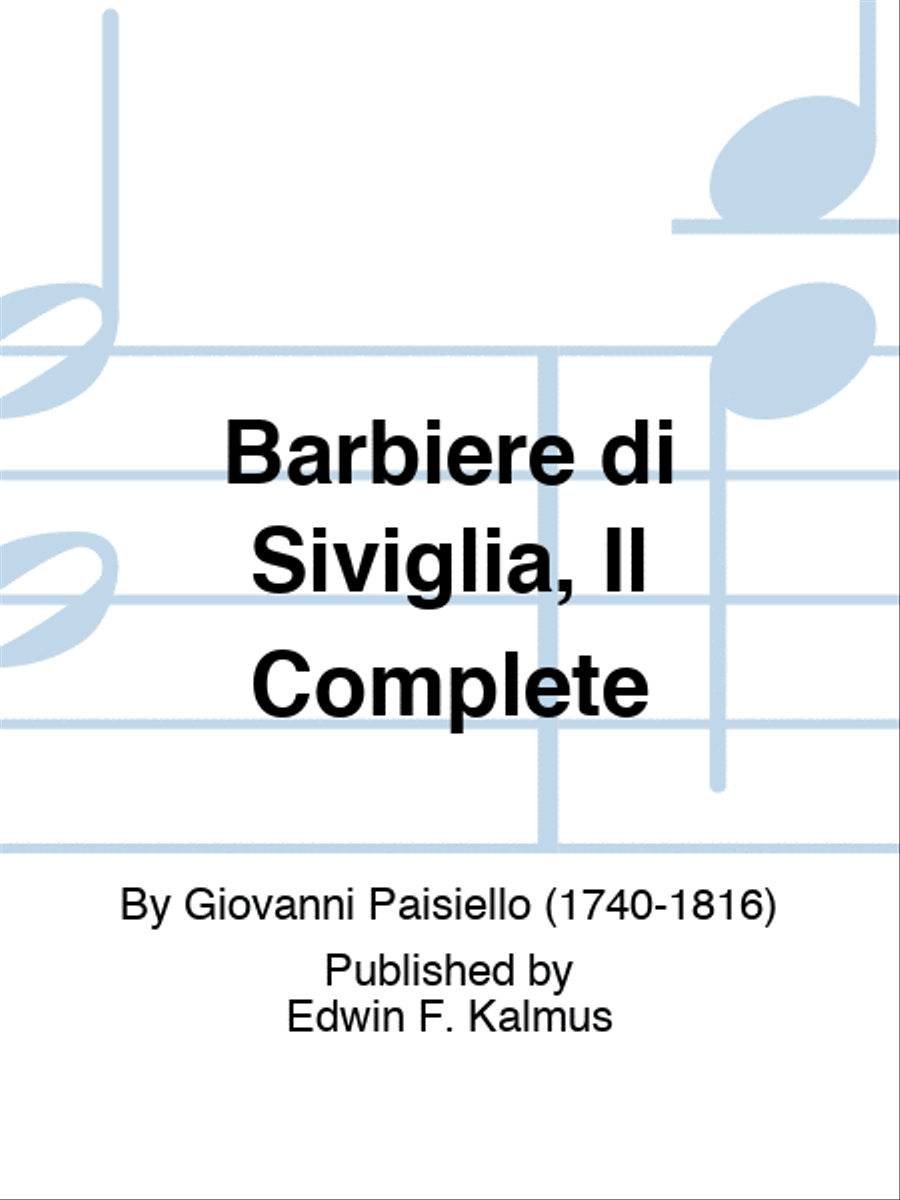 Barbiere di Siviglia, Il Complete