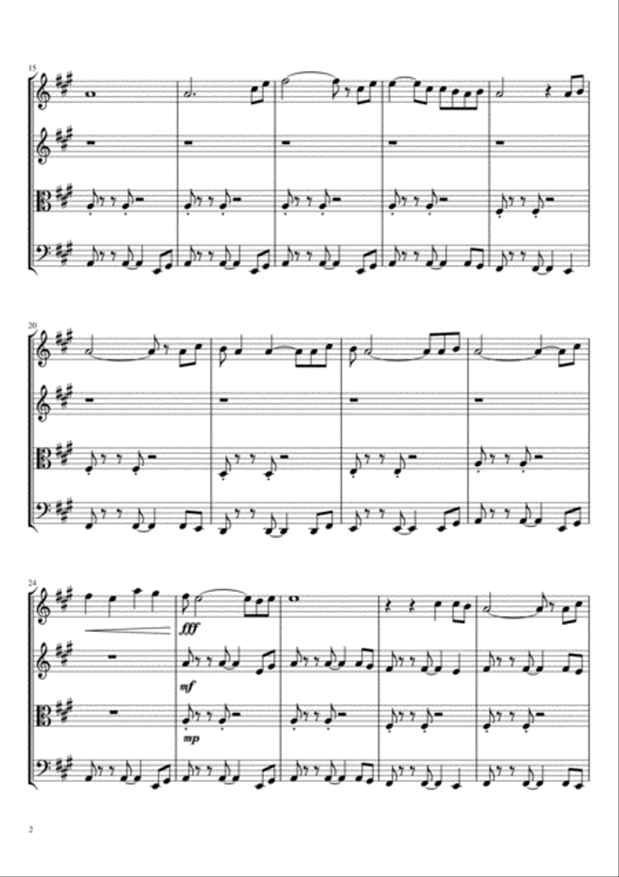 Stand By Me String Quartet scores gallery preview page 2
