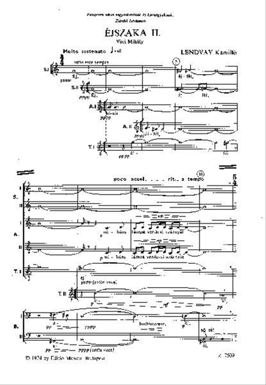 Éjszaka II. A Cappella scores gallery preview page 2