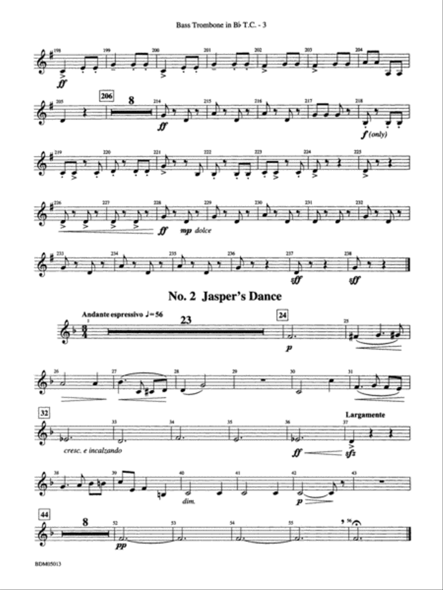 Pineapple Poll (Suite from the Ballet): (World Part) 3rd B-flat Trombone T.C. Concert Band scores gallery preview page 3