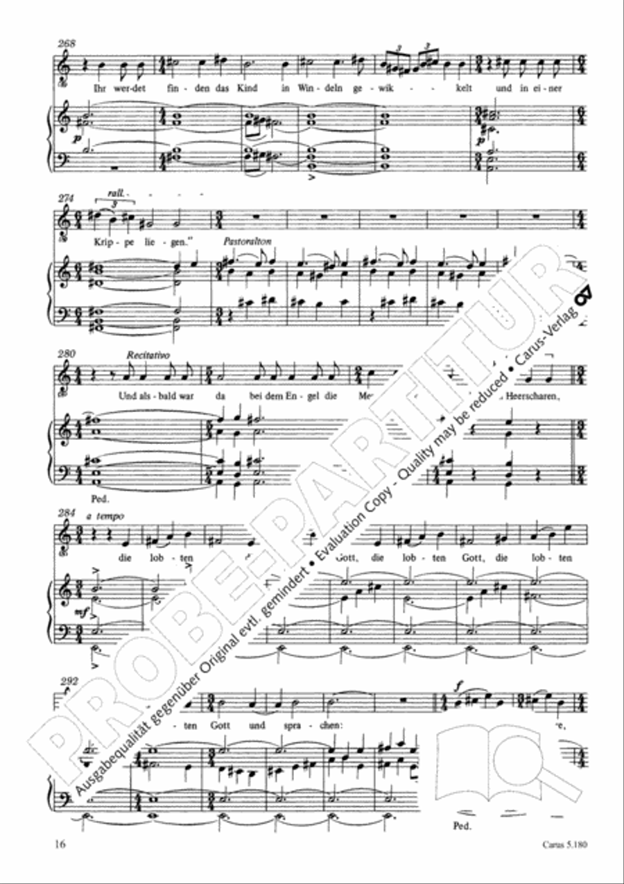 Das Weihnachtsevangelium Mezzo-Soprano Voice scores gallery preview page 17