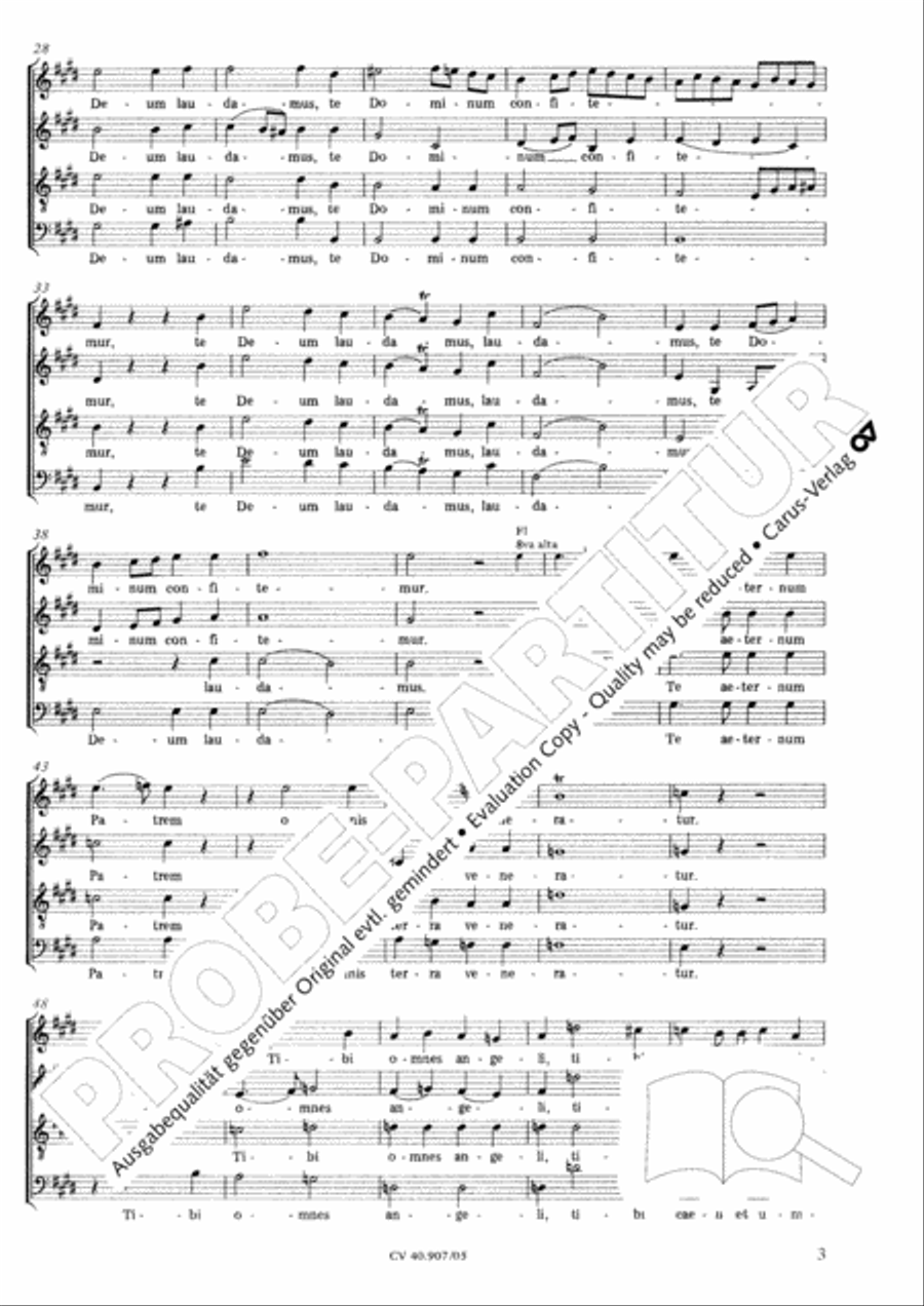 Te Deum 4-Part scores gallery preview page 4