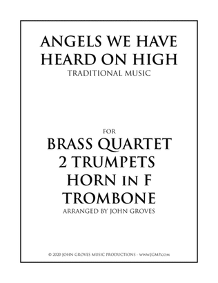 Angels We Have Heard On High - 2 Trumpet, Horn, Trombone (Brass Quartet)