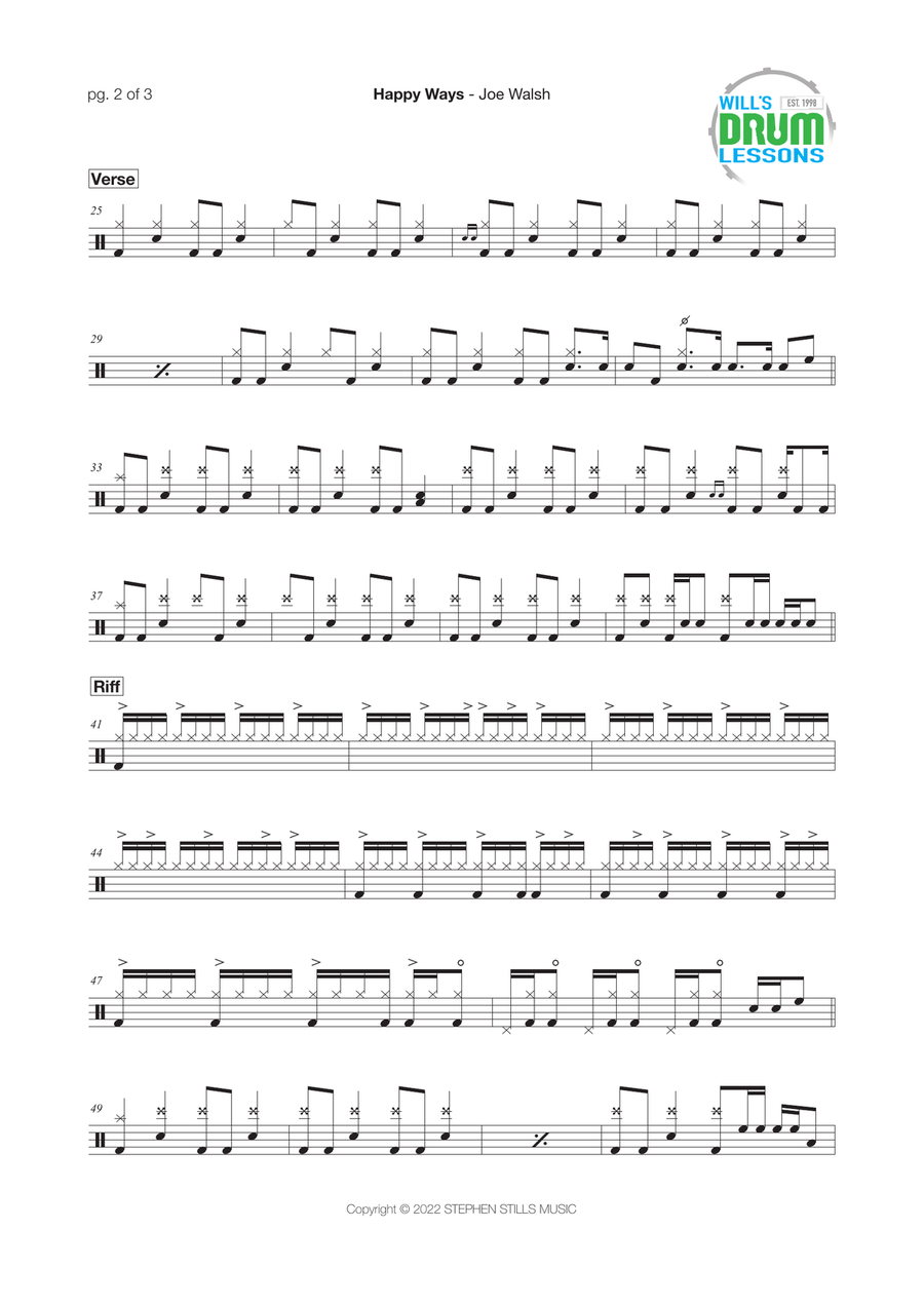 Happy Ways Happy Ways Drum Set scores gallery preview page 2