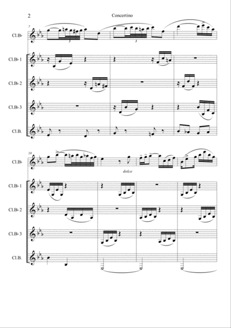 Concertino Donizetti Clarinetto Clarinet Solo scores gallery preview page 2