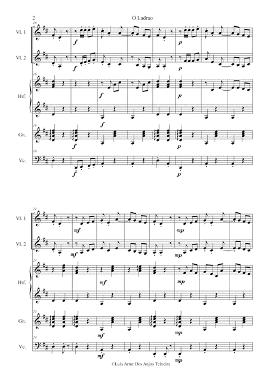 O Ladrão Small Ensemble scores gallery preview page 4