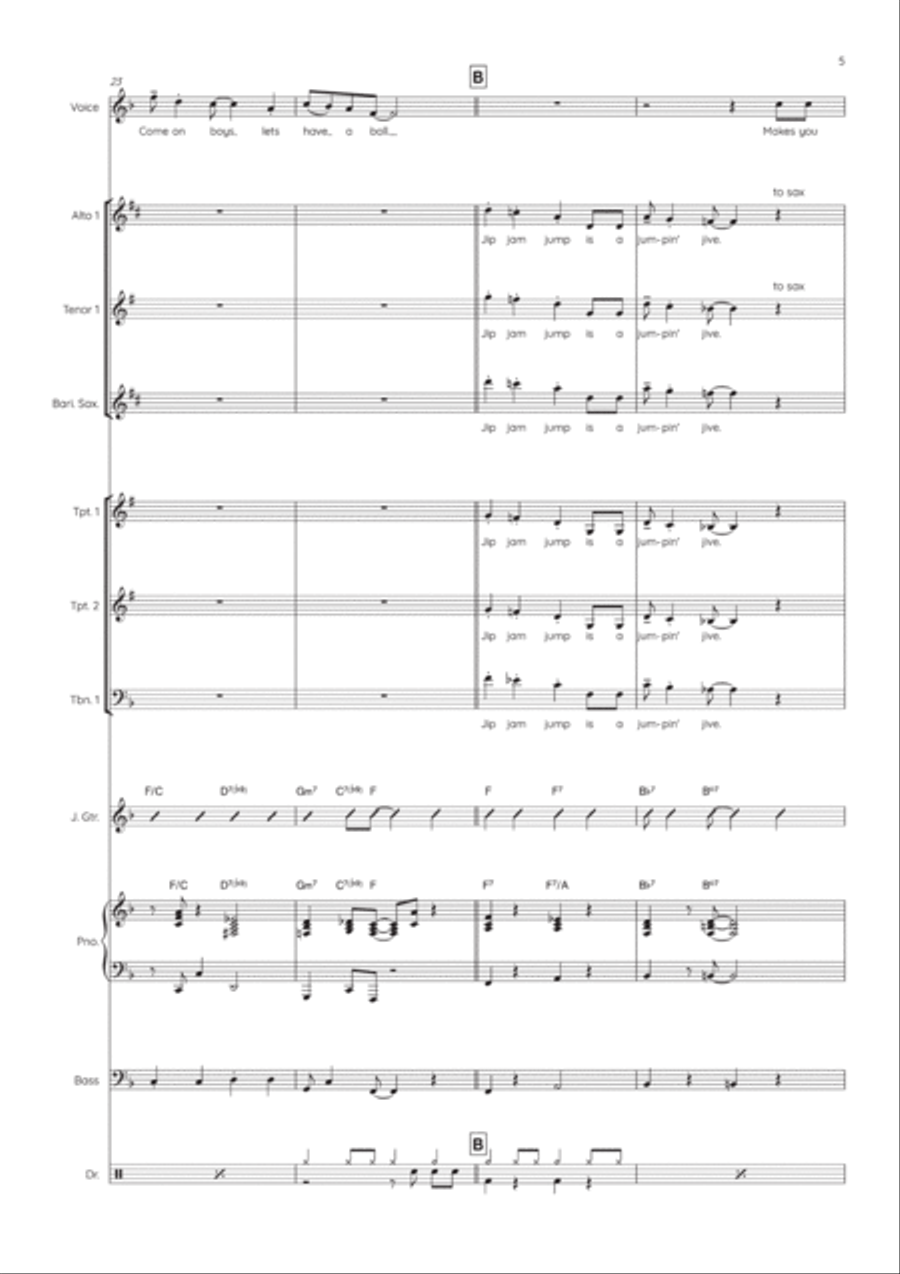 The Jumpin' Jive Jazz Ensemble scores gallery preview page 6