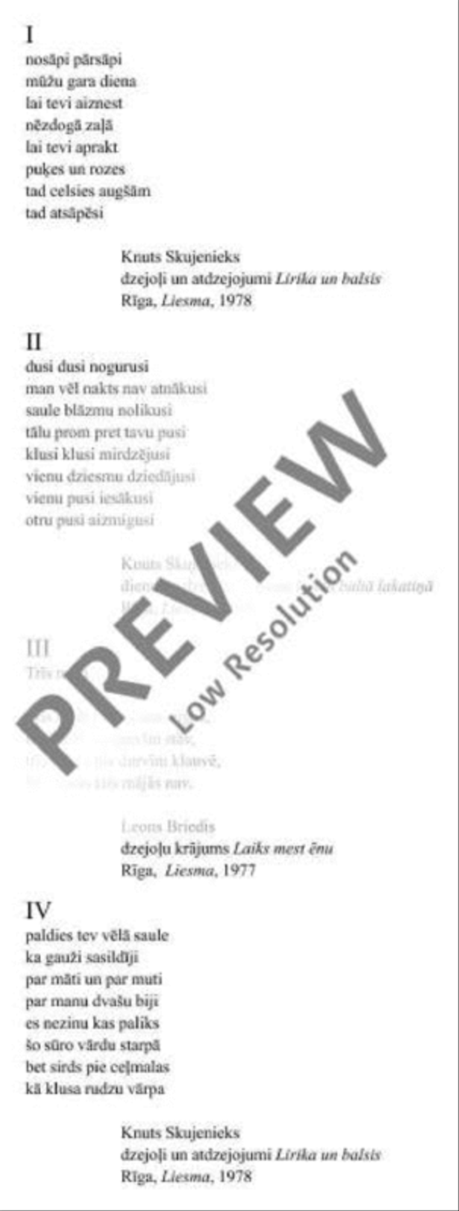 Klusās dziesmas 4-Part scores gallery preview page 3