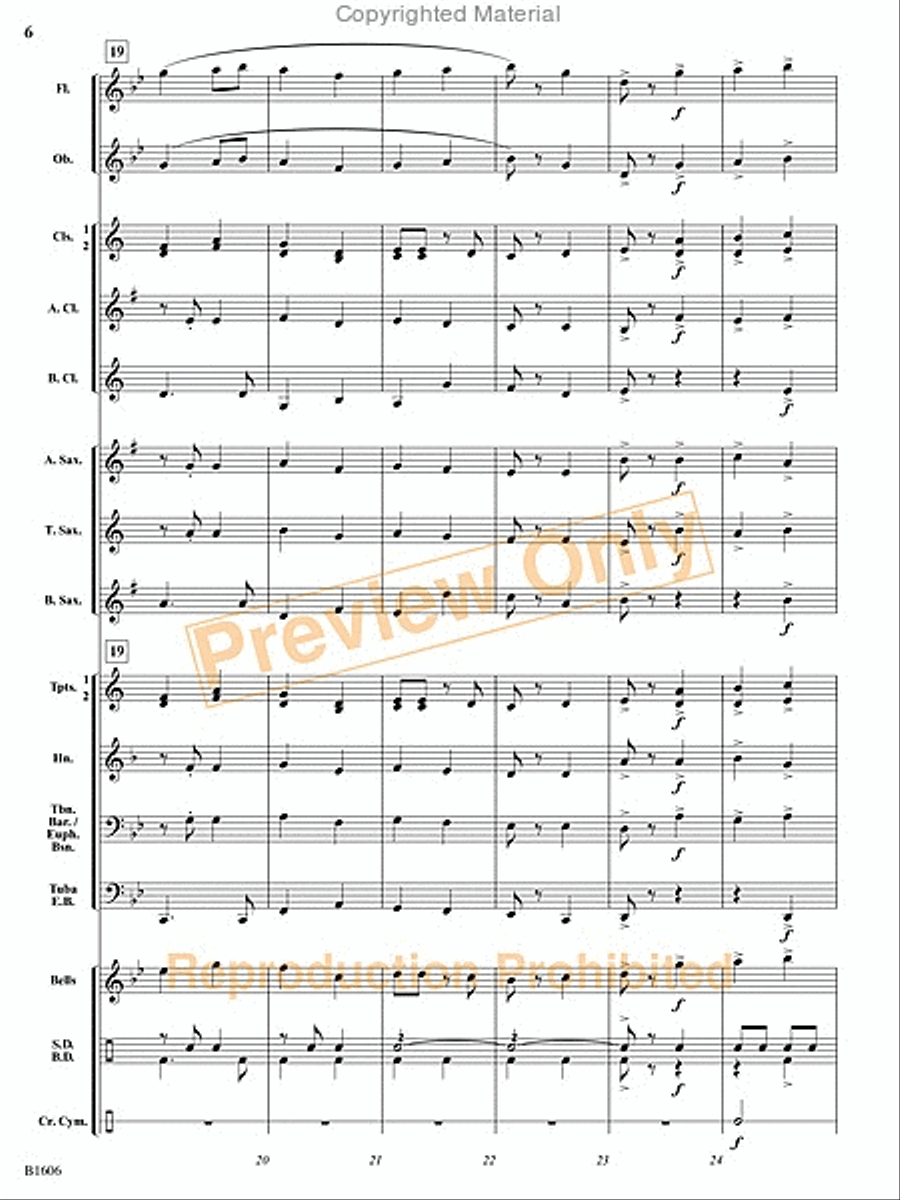 March of the Hyperion Guards Concert Band scores gallery preview page 23