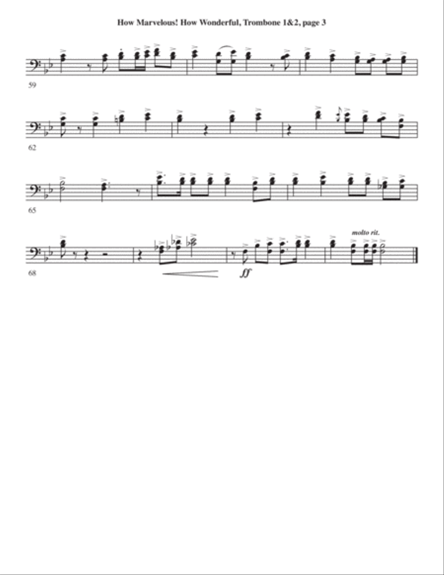 How Marvelous! How Wonderful! 4-Part scores gallery preview page 40