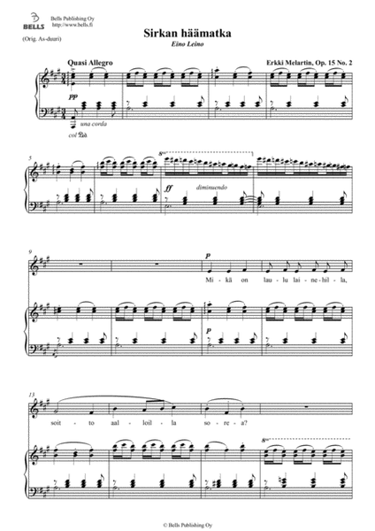 Sirkan haamatka, Op. 15 No. 2 (A minor)
