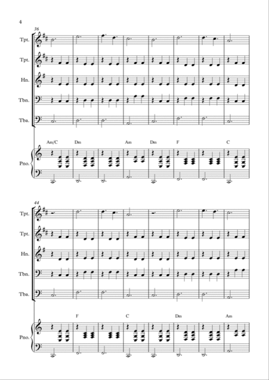 La Valse D'amelie Brass Ensemble scores gallery preview page 4