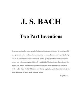 Book cover for Two Part Inventions for Two Trombones