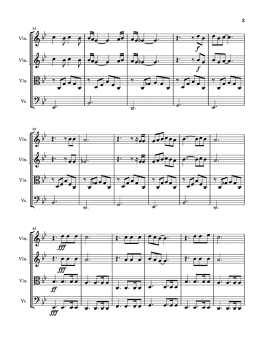 Lonely Day Lonely Day String Quartet scores gallery preview page 3