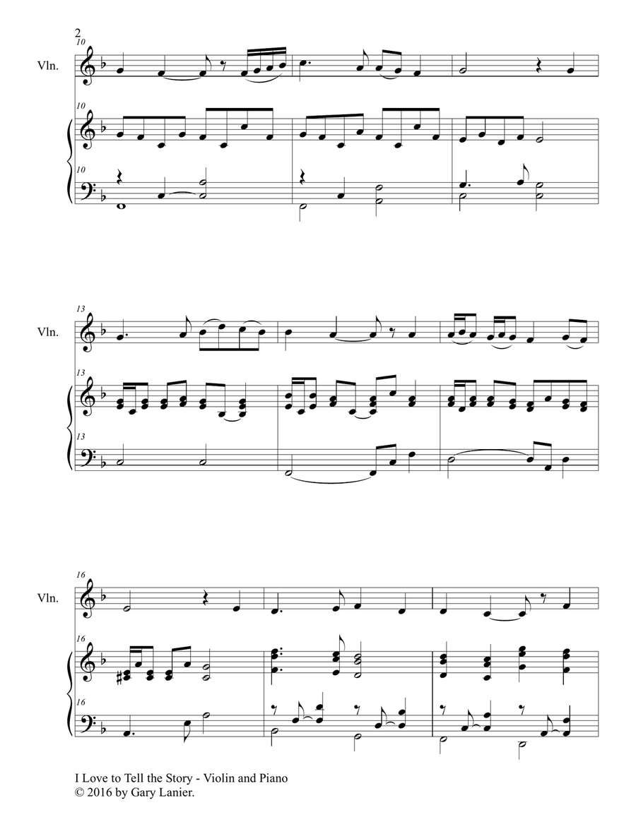 I LOVE TO TELL THE STORY (Duet – Violin & Piano with Parts) Violin Solo scores gallery preview page 3