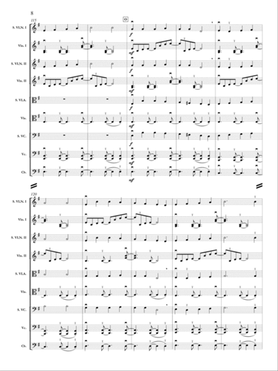Fantasia on Two Christmas Themes Orchestra scores gallery preview page 9