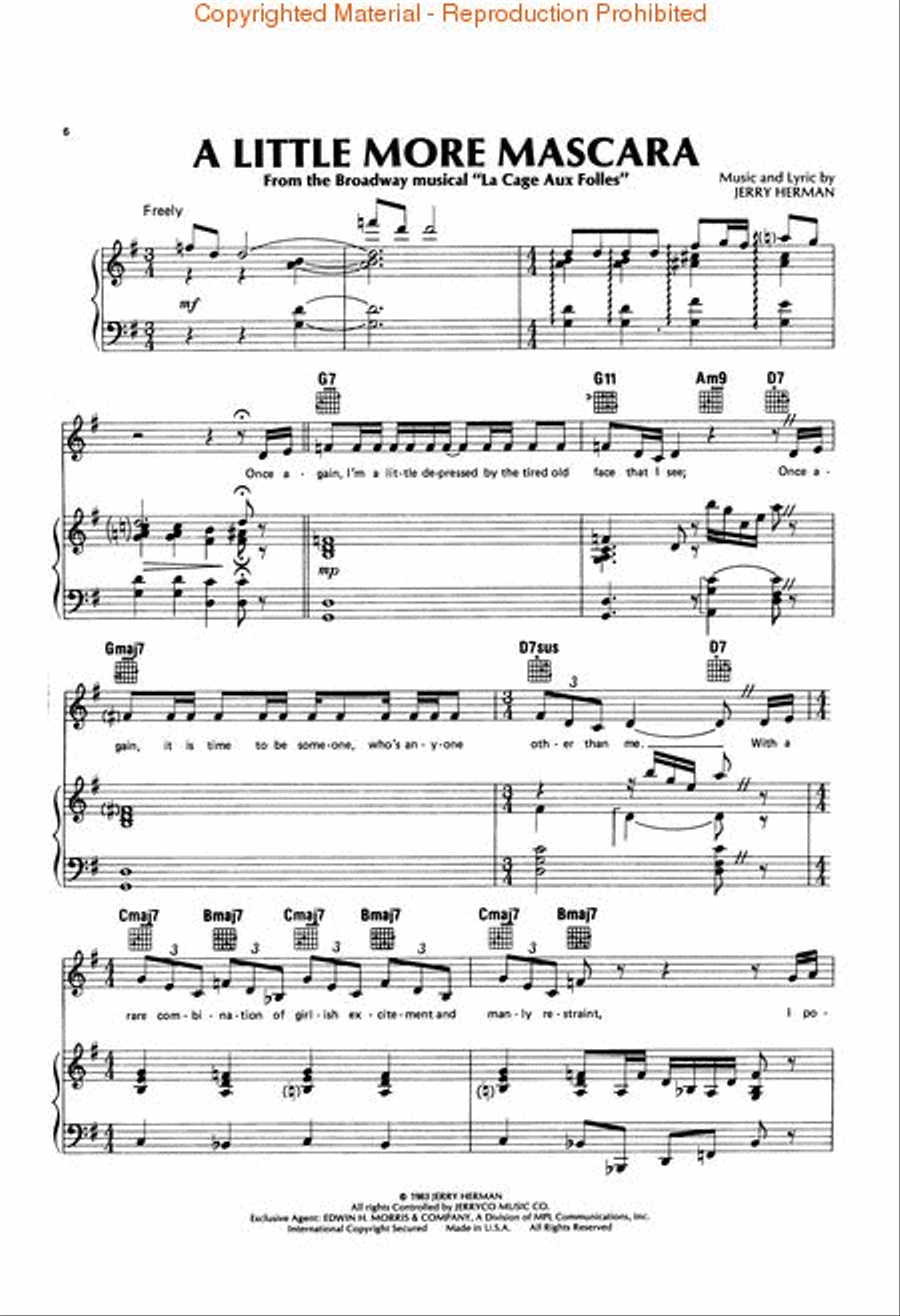 La Cage Aux Folles La Cage Aux Folles Piano, Vocal, Guitar scores gallery preview page 3