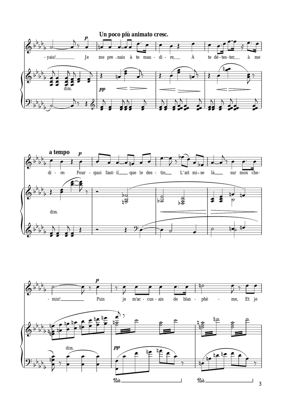 La Fleur Que Tu M'avais Jetee (The Flower Song) (from Carmen) Voice scores gallery preview page 3