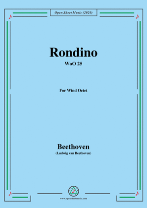 Book cover for Beethoven-Rondino in E flat Major,WoO 25,for Wind Octet