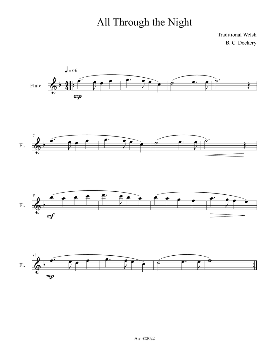 All Through the Night (Flute Solo)