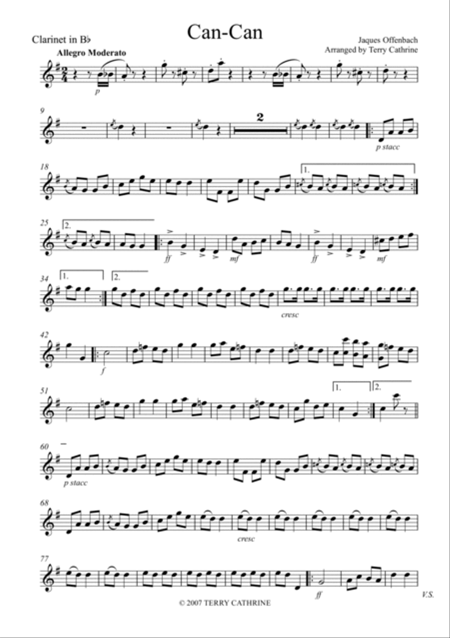 Can-Can Woodwind Quartet scores gallery preview page 6