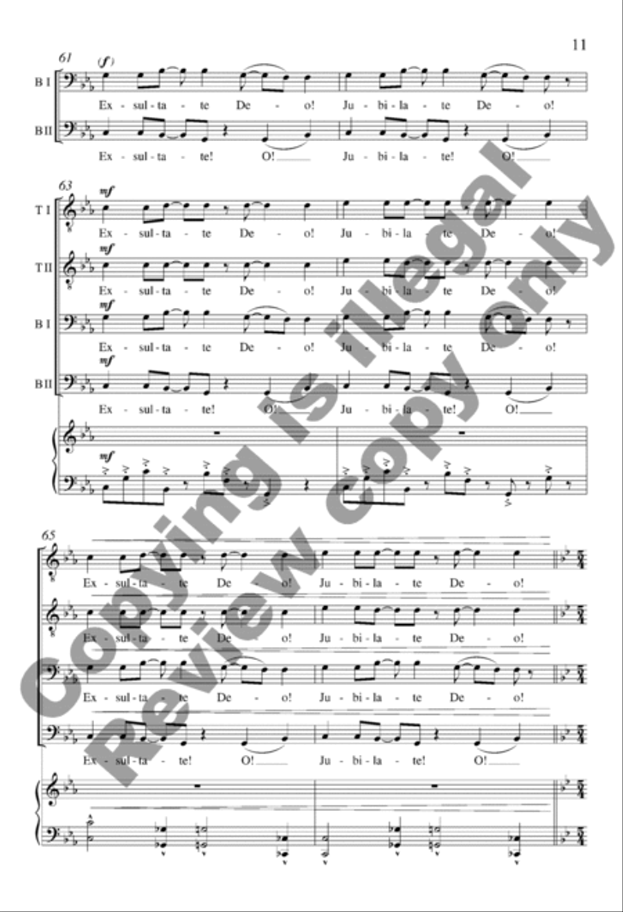 Exsultate! Jubilate! TTBB scores gallery preview page 11