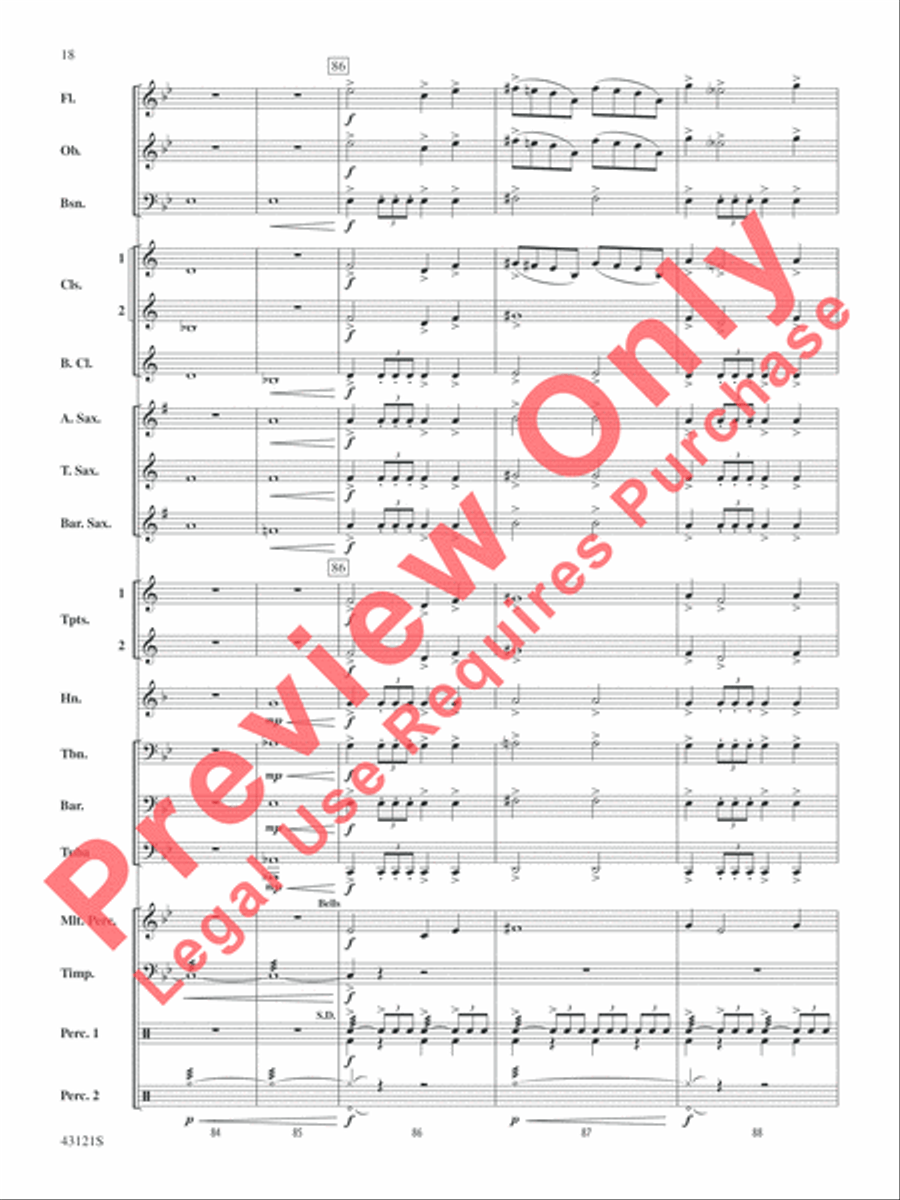 Godzilla, Selections from Concert Band scores gallery preview page 19