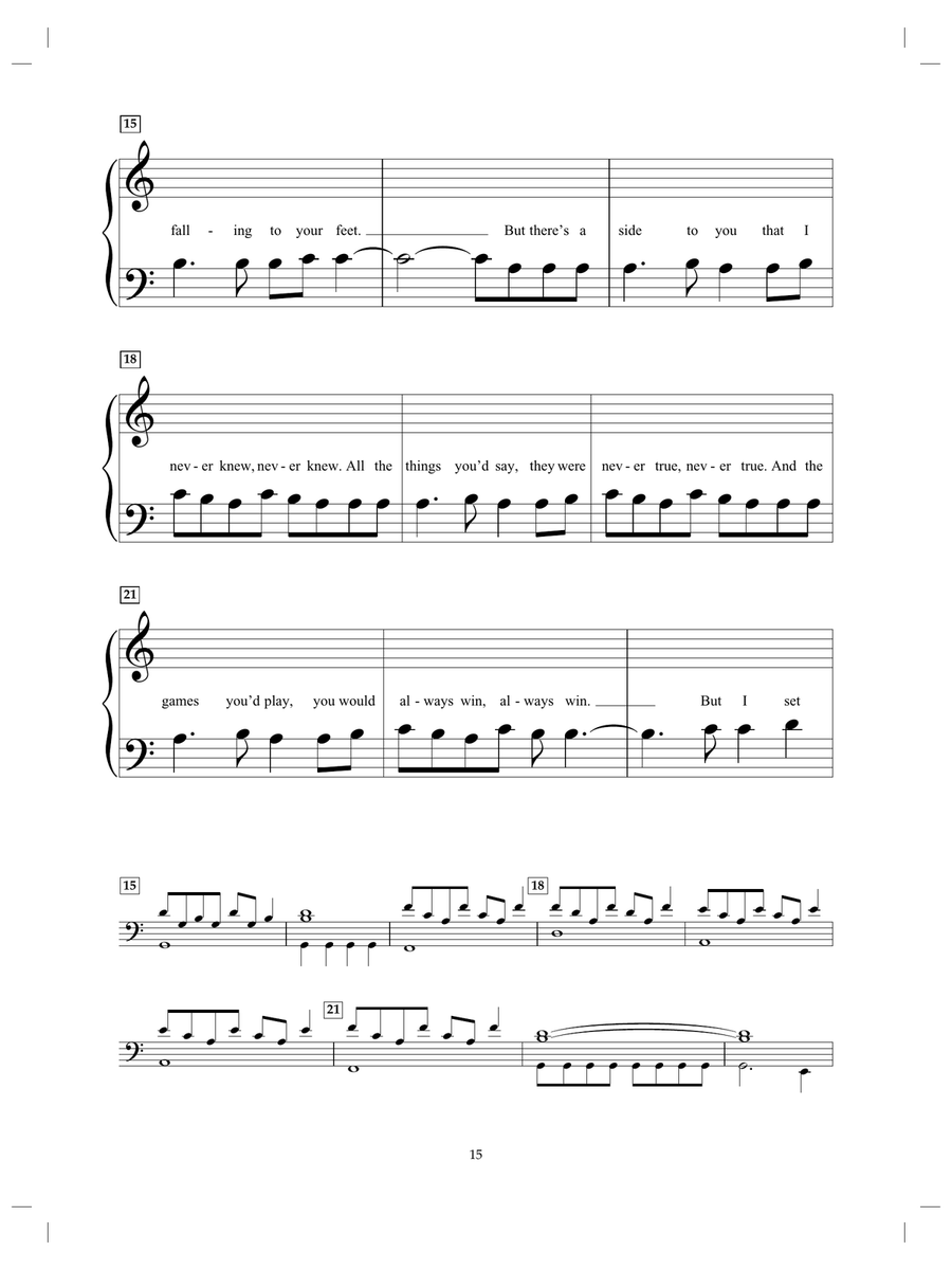 Set Fire To The Rain Piano scores gallery preview page 3